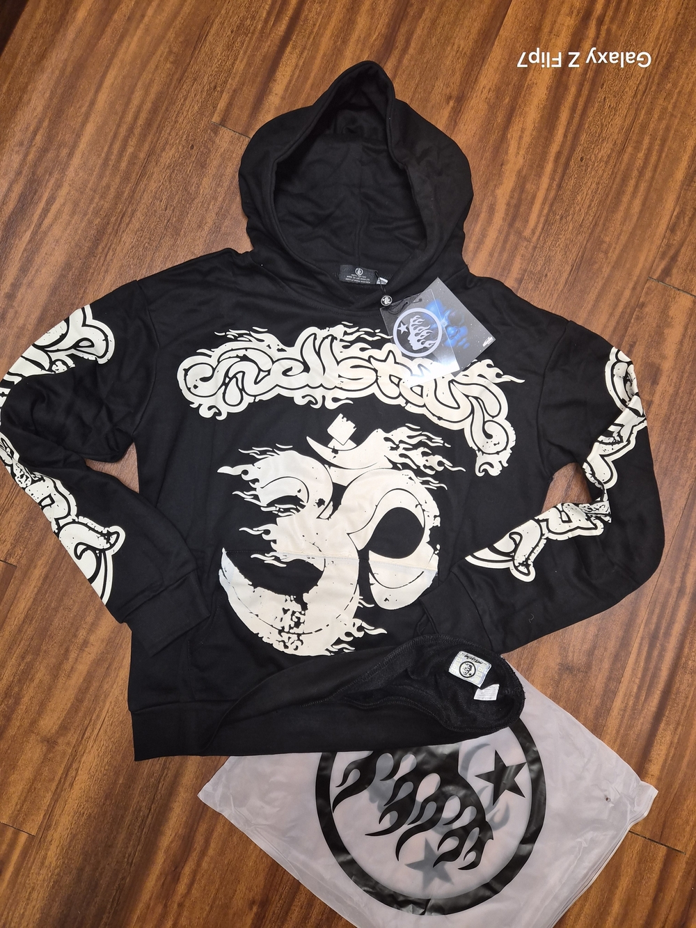 Unbranded Men's Black Hoodie with White Om Graphic